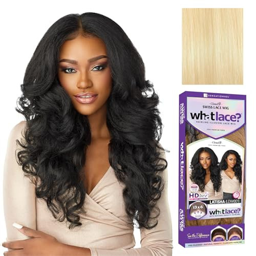 Sensationnel What Lace 13X6 Wigs - Latisha Lacefrontal Hand Tied Glueless Synthetic With Natural Density Preplucked Hairline (Light Blonde 613) | Amazon (US)