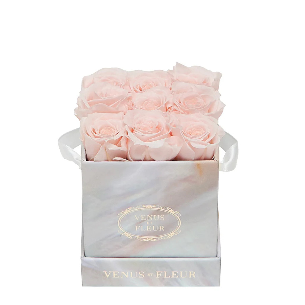Mother of Pearl Print Le Mini Square Eternity® Rose Arrangement - Venus et Fleur® | Venus ET Fleur