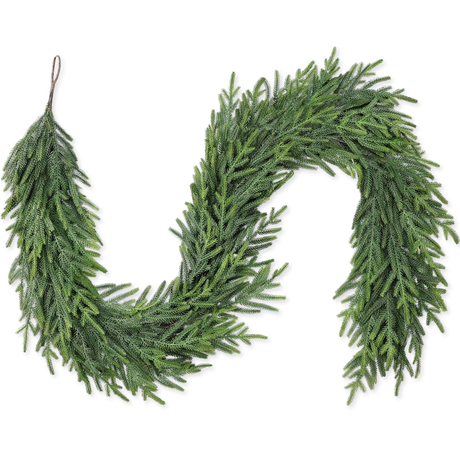 6FT Christmas Pine Garland - Real Touch Green Garland - Artificial Realistic Cedar Garlands for M... | Amazon (US)