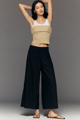 Somerset Linen Pull-On Pants | Anthropologie (US)