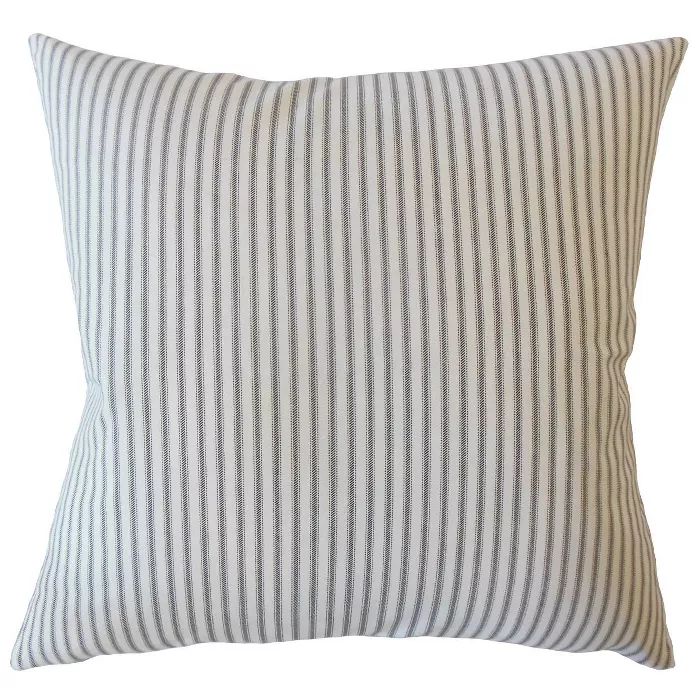 Stripe 20"x20" Square Throw Pillow White/Blue - Pillow Collection | Target
