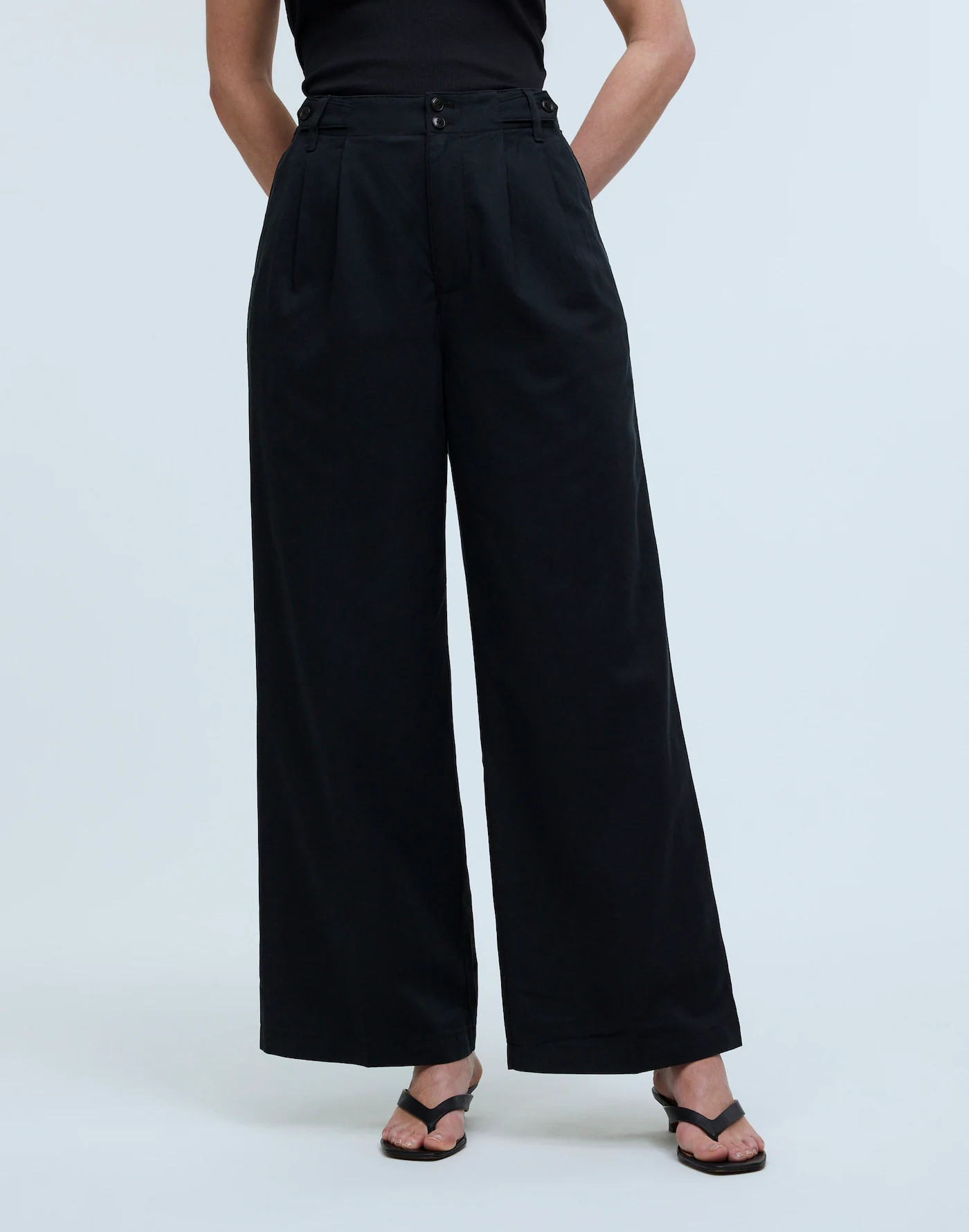 The Curvy Harlow Wide-Leg Pant in Drapey Twill | Madewell