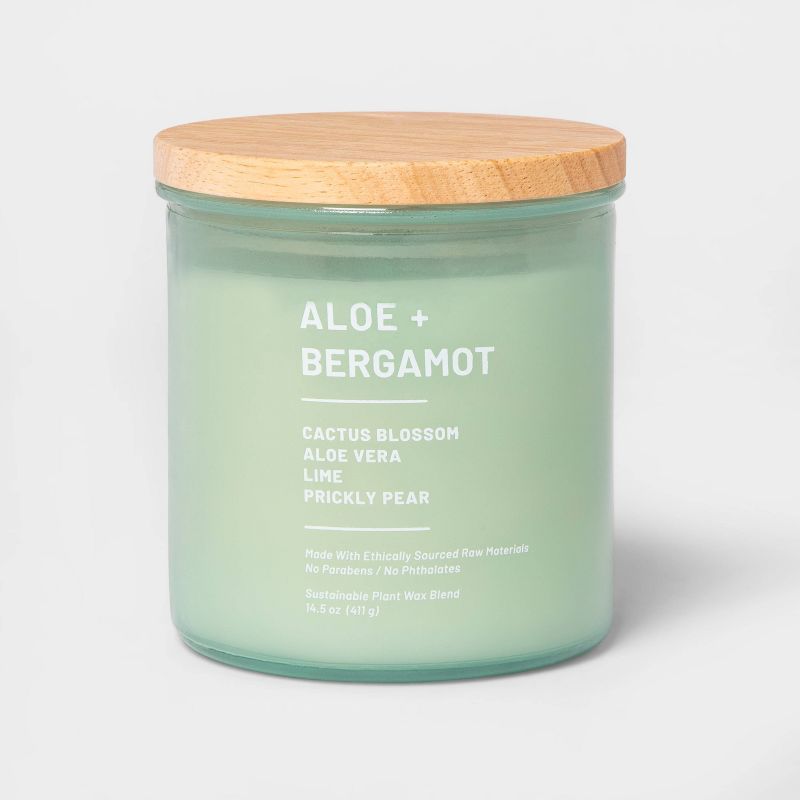 Glass Jar Aloe and Bergamot Candle Green - Project 62™ | Target