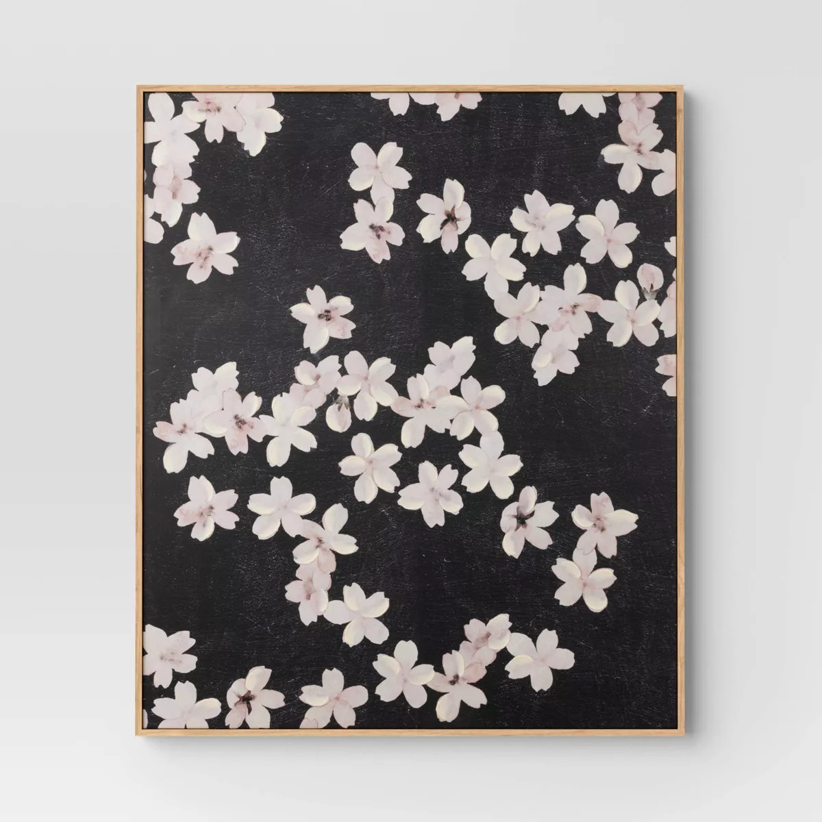 30" x 36" Ditsy Floral Framed Canvas Natural - Threshold™: Botanical Wall Art, Polystyrene Fram... | Target