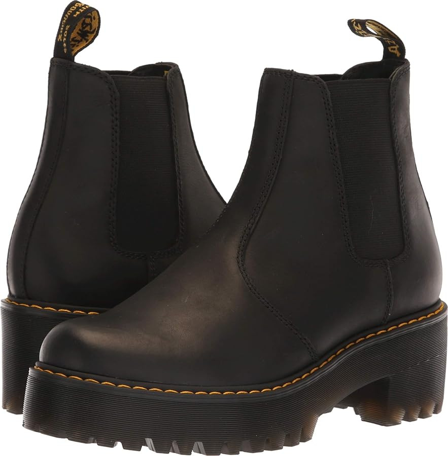 Dr. Martens Women's Rometty Leather Heeled Chelsea Boot | Amazon (US)