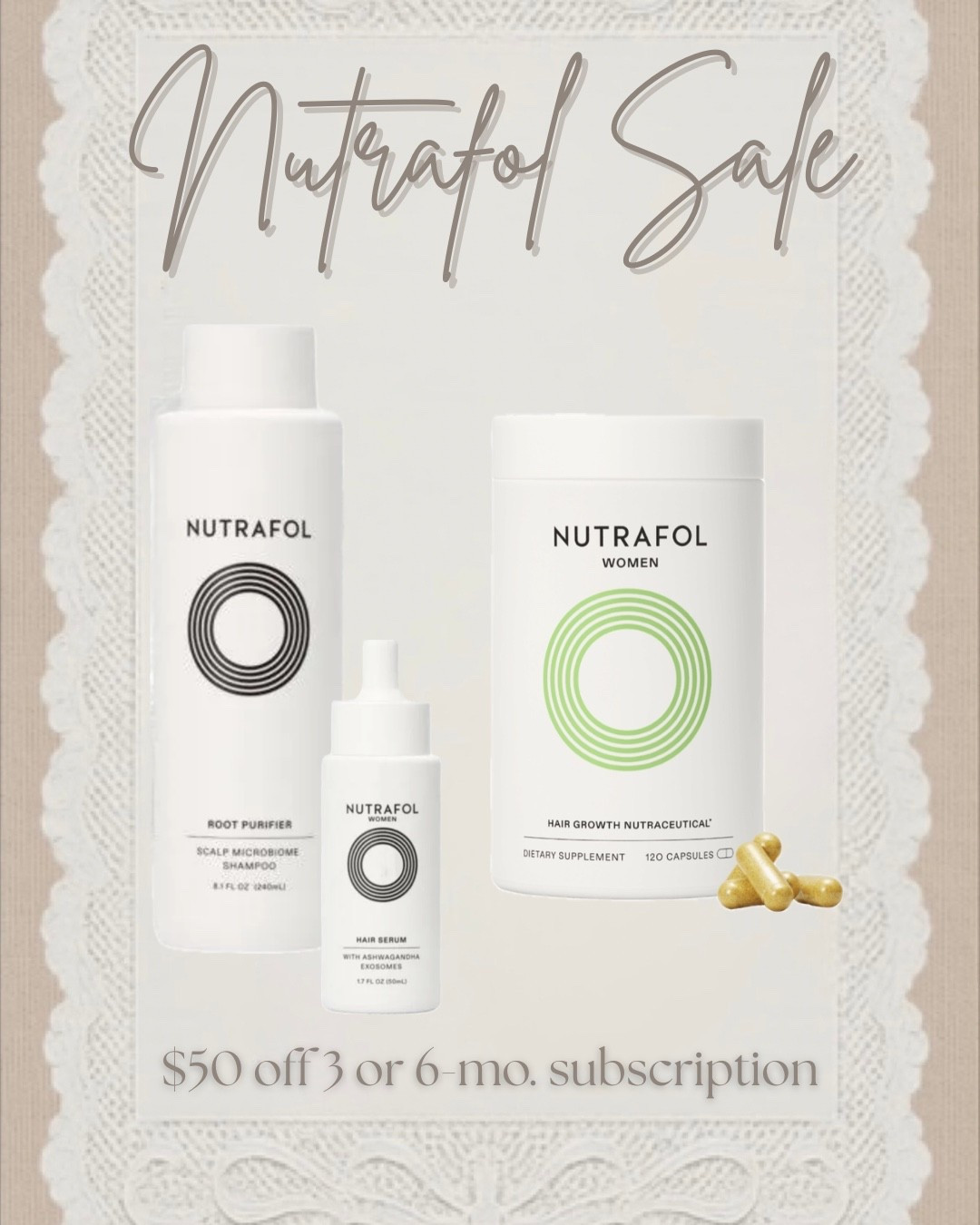 PSA: Don't pay full price for your restock! 🚨

📞 Calling all my fellow Nutrafol lovers! The LTK Spring Sale just dropped and the deal for Nutrafol is huge. You can get an extra $50 off your 3 or 6-month subscription.

🎀 I’ve seen such a difference in my hair density and shedding since staying consistent. Stocking up now means you're set for the season and saving serious money.

🔗 Shop the sale through the LTK app via my link in bio! (Dates: March 12-15 only!) @Nutrafol 

#LTKSpringSale #LTKsalealert #nutrafol #hairgrowthjourney #hairhealth 

#LTKmorningroutine #LTKSpringSale #LTKselfcare