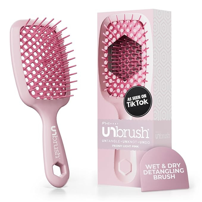 FHI Heat UNbrush Detangling Brush for Pain-Free Brushing on All Wet or Dry Hair Types — Durable... | Amazon (US)