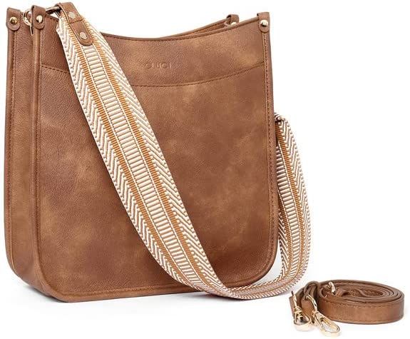 CLUCI Vegan Leather Women's Crossbody Handbags Fashion Hobo Shoulder Bag Purse For Ladies with Ad... | Amazon (US)