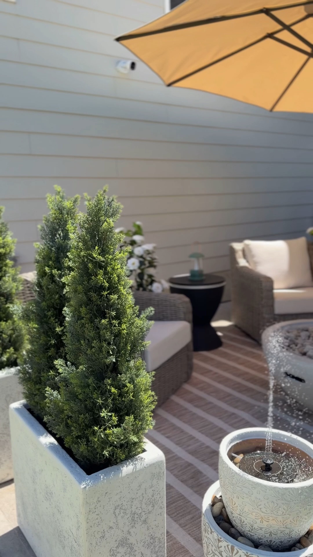 I've partnered with The Home Depot to show you how easy it is to create this DIY Outdoor Solar Fountain and elevate your space for less than $150!

I used 1 large planter, 1 small planter, and river rocks to create the fountain. You could also use potting soil or really anything you wanted in the bottom planter. The solar powered floating fountain I found is perfect for this and comes with a few different nozzles to adjust the height of the water. 

Oh, and did I mention, I ordered everything on the app and had it delivered straight to my doorstep! With The Home Depot, creating an elevated outdoor space you love is easy and affordable! #HomeDepotCreator #THDLowPricesGuaranteed #outdoorwaterfountain #diywaterfountain

#LTKmomlife #LTKActive #LTKHome
