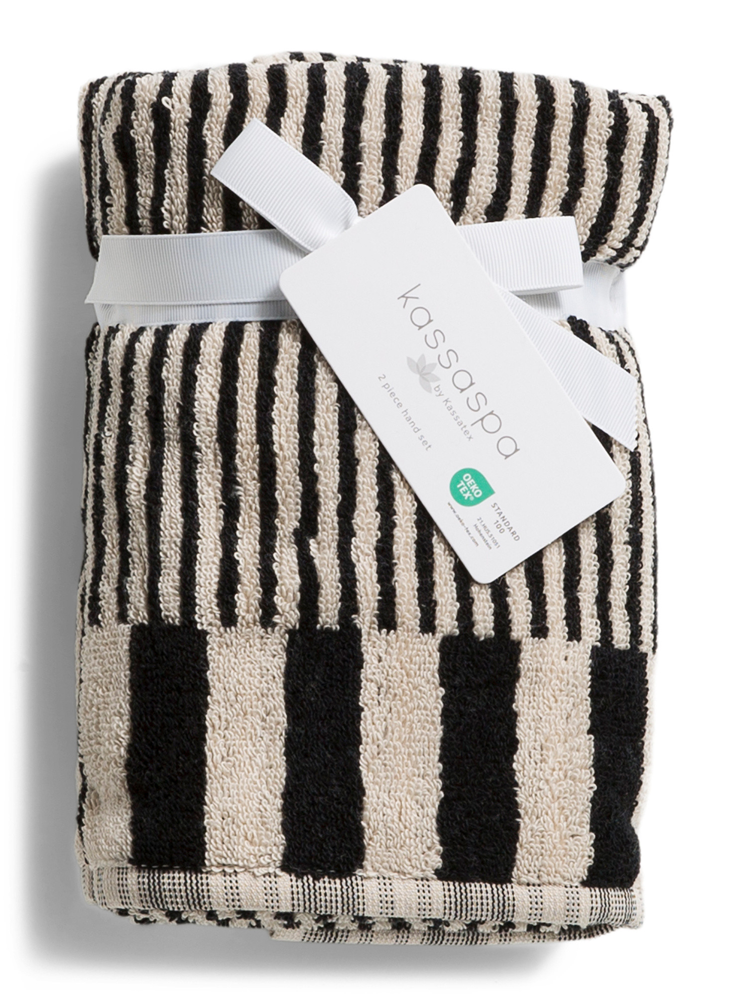 Set Of 2 Yarn Dye Scale Striped Hand Towels | TJ Maxx