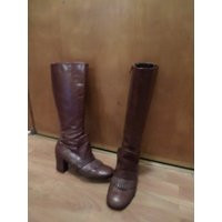 Vintage Y2K Baci Brown Leather Oxford Boots Knee High Size 8 Anthropologie | Etsy (US)