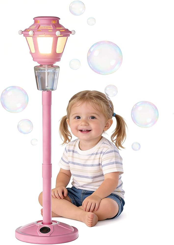 Street Lamp Bubble Machine with Light & Music, Rechargeable Outdoor Summer Bubbles Toys for Kids ... | Amazon (US)