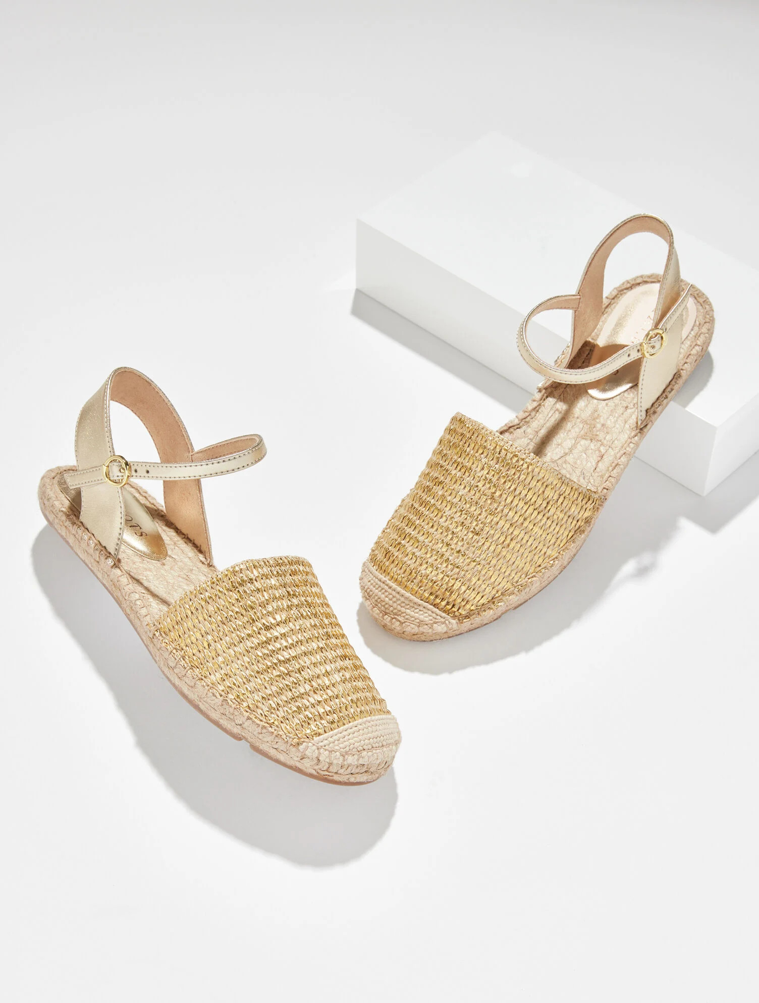 Izzy d’Orsay Espadrille Flats - Metallic Raffia | Talbots