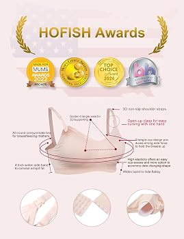 HOFISH 3PACK Full Bust Seamless Nursing Maternity Bras Bralette S-XXL with Extra Bra Extenders & ... | Amazon (UK)