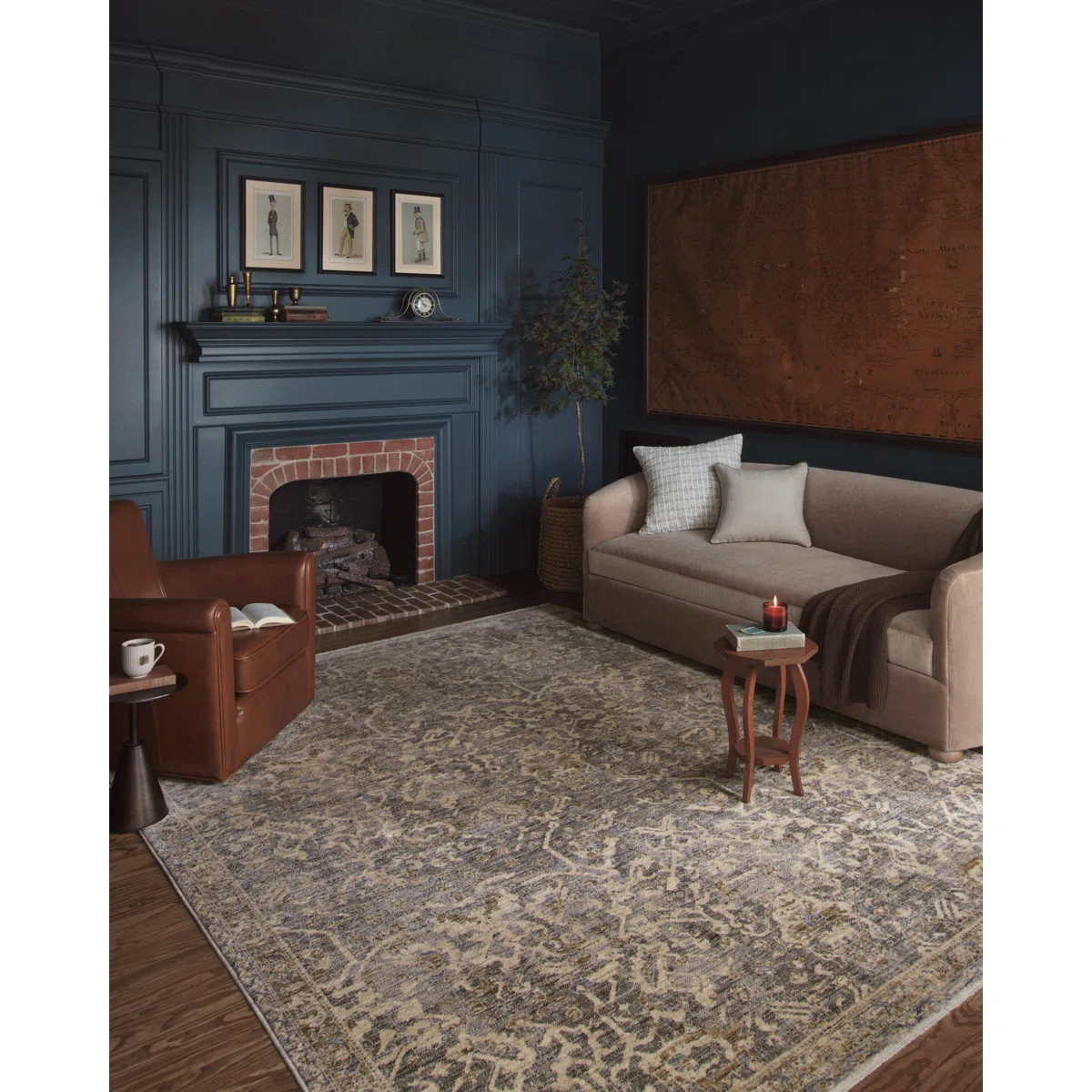 Magnolia Home by Joanna Gaines x Loloi Junie Blue / Natural Area Rug | Wayfair North America
