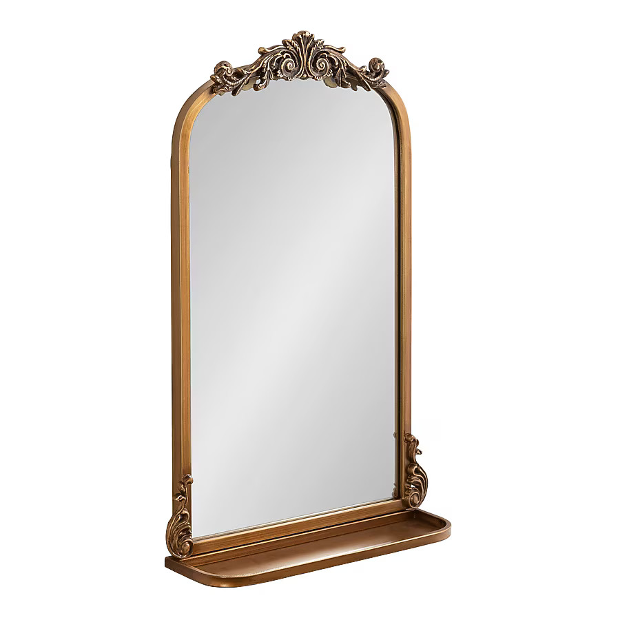 Kate and Laurel Arendahl 15.87-in W x 25-in H Arch Gold Framed Wall Mirror | Lowe's