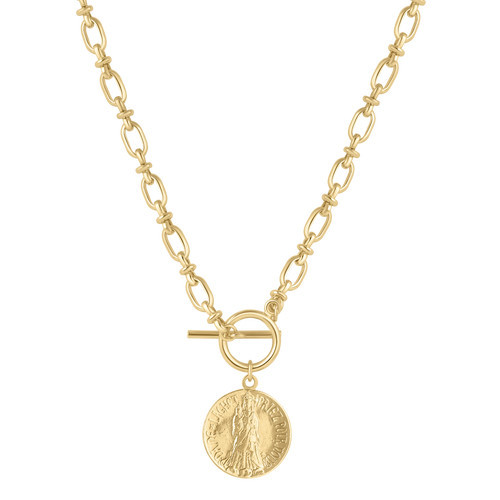 Electric Picks Essex Vintage Coin Necklace in Yellow Gold at Nordstrom | Nordstrom