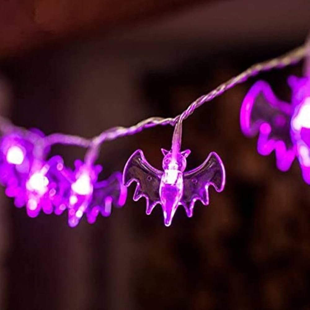 Halloween String Lights 10Ft 20 LEDs Battery Operated Outdoor Decorations Bat Lights for Hallowee... | Amazon (US)