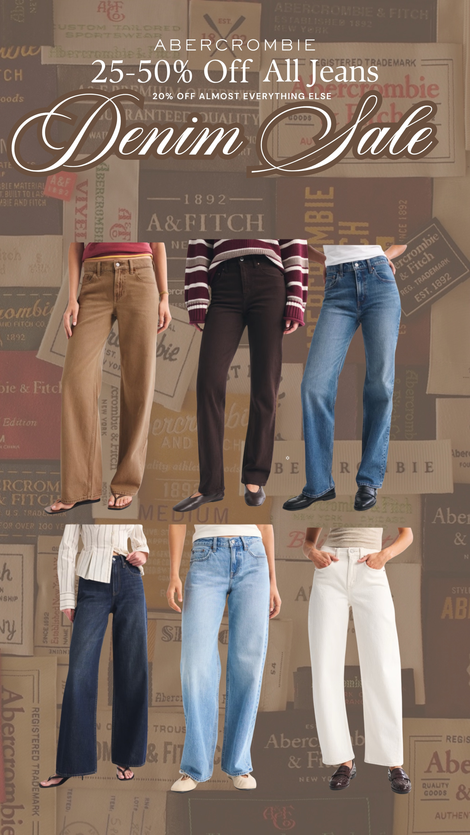 Save on Abercrombie Denim for their annual Denim Event!  Plus get 20% off everything else!

abercrombie sale, denim on sale, jeans on sale, fall outfits 

 #LTKgrwm #LTKSaleAlert