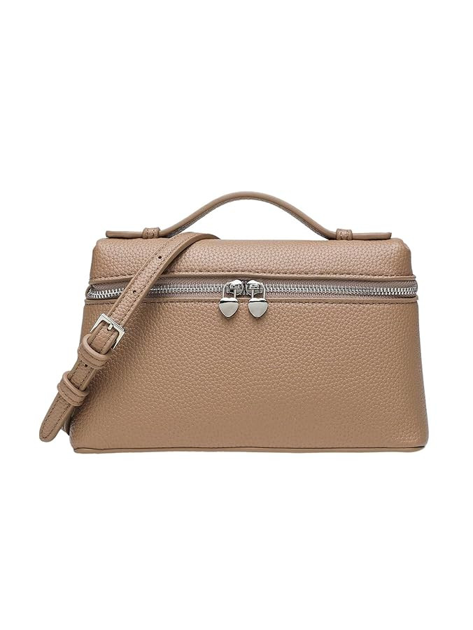 Women's Classic Square Crossbody Bags Zipper Top Handle PU Leather Shoulder Bags | Amazon (US)