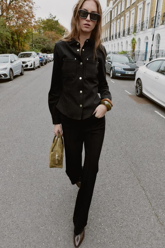 LOW-RISE FLARE TROUSERS | Zara UK