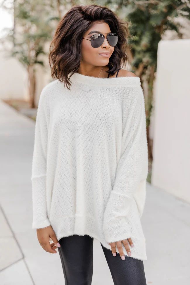 Uncomplicate My Life Ivory Pullover | The Pink Lily Boutique