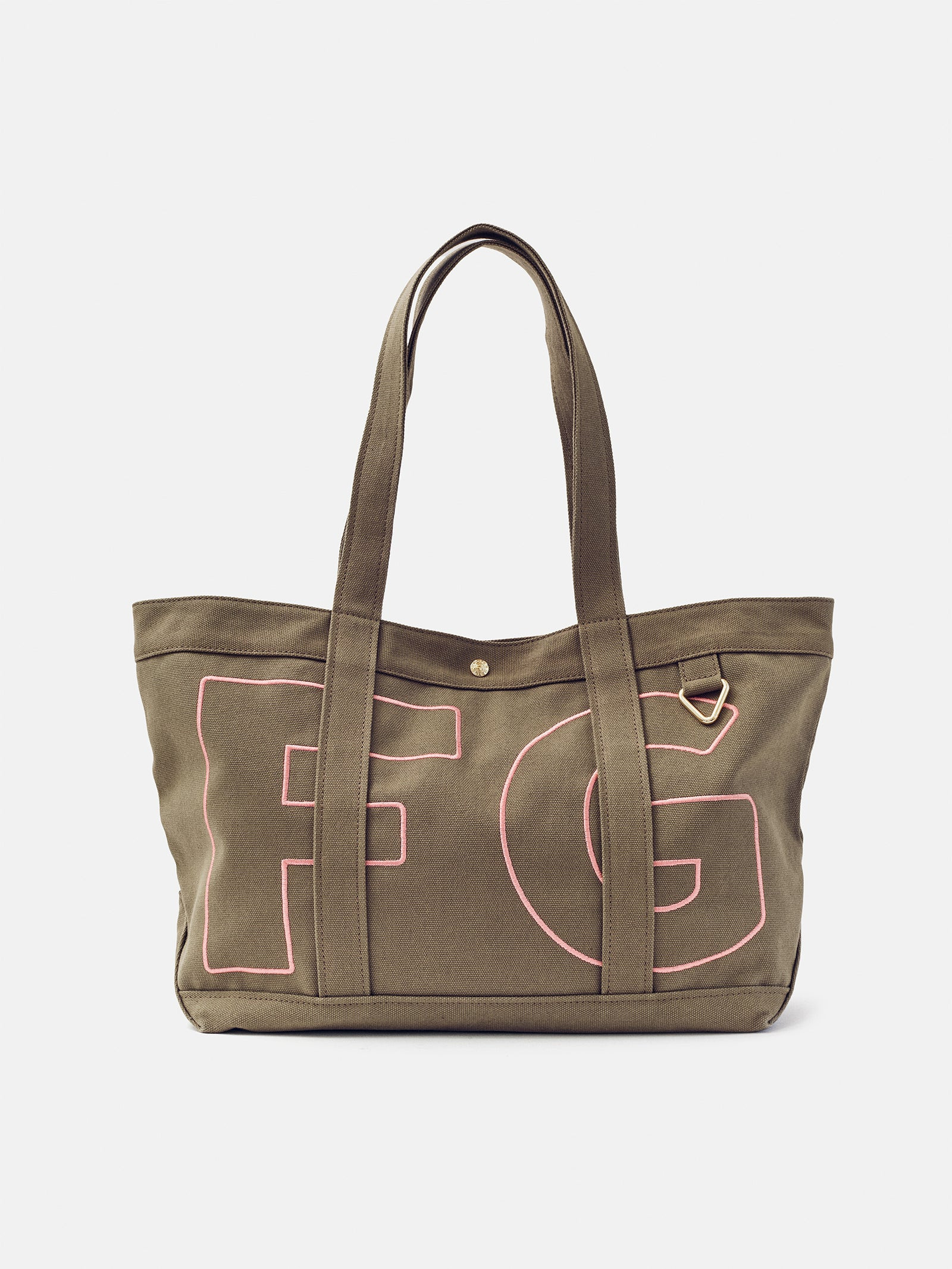 Solid Custom Alpha Tote - Mushroom Taupe | BaubleBar
