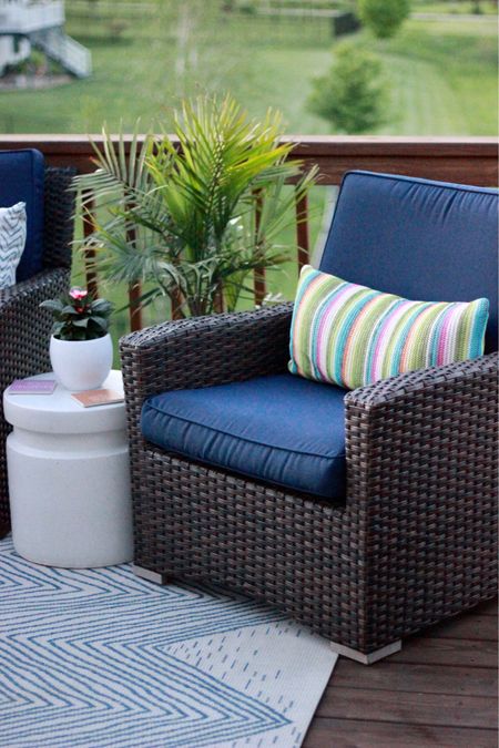  This outdoor patio set is affordable, durable and lightweight so it can easily be moved around  

#LTKSeasonal #LTKhome #LTKsalealert