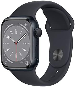 Apple Watch Series 8 [GPS 41mm] Smart Watch w/ Midnight Aluminum Case with Midnight Sport Band - ... | Amazon (US)