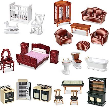 Melissa & Doug Victorian Wooden Dollhouse Furniture | Amazon (US)