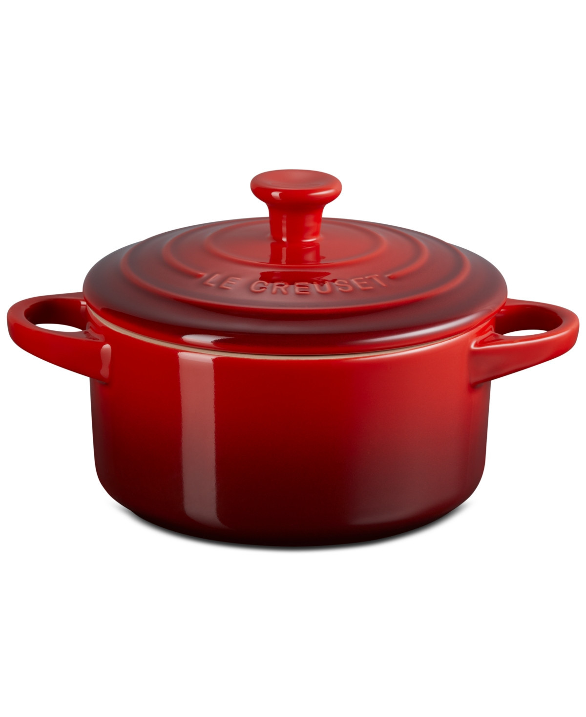Le Creuset Stoneware Mini Round Cocotte, 24 Oz. - Cerise | Macy's