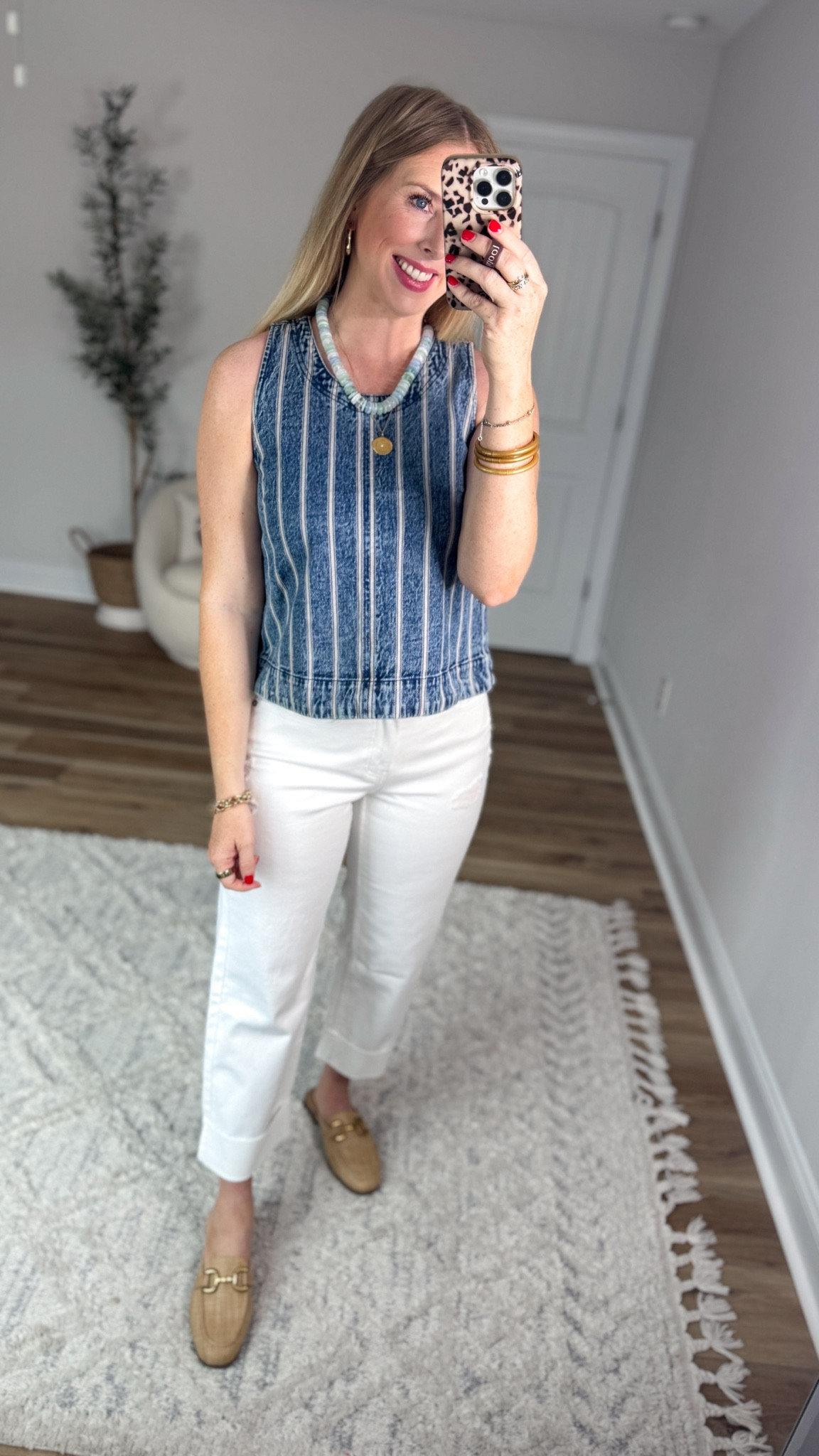 Weekend Walmart Wins try on
Denim stripe tank- small
White jeans- 4

#LTKgrwm #LTKootd #LTKmomlife