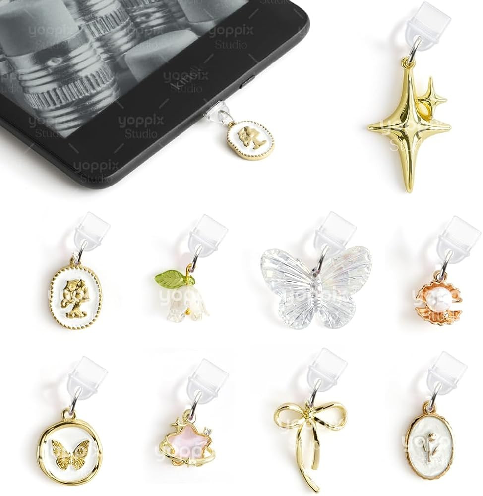 9PCS Charms for Kindle, Dust Plug Charm Compatible with Type C Charging Port, Gift for Book Lover... | Amazon (US)