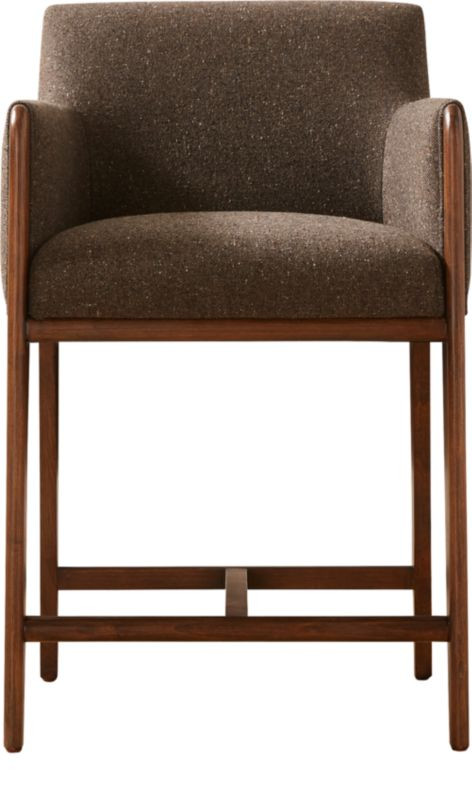 Casa Viva Brown Upholstered Counter Stool | CB2 | CB2