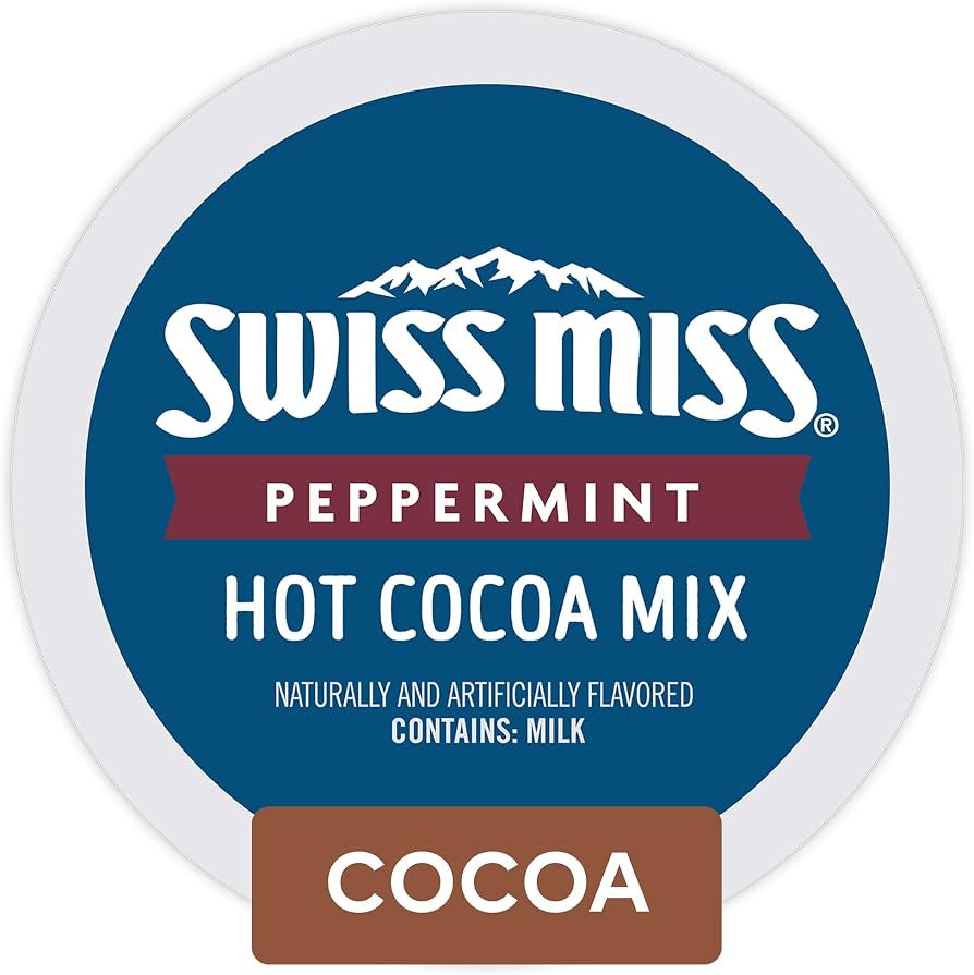 Swiss Miss Peppermint Hot Cocoa Single Serve Keurig K-Cup Pods, 12 Count | Amazon (US)