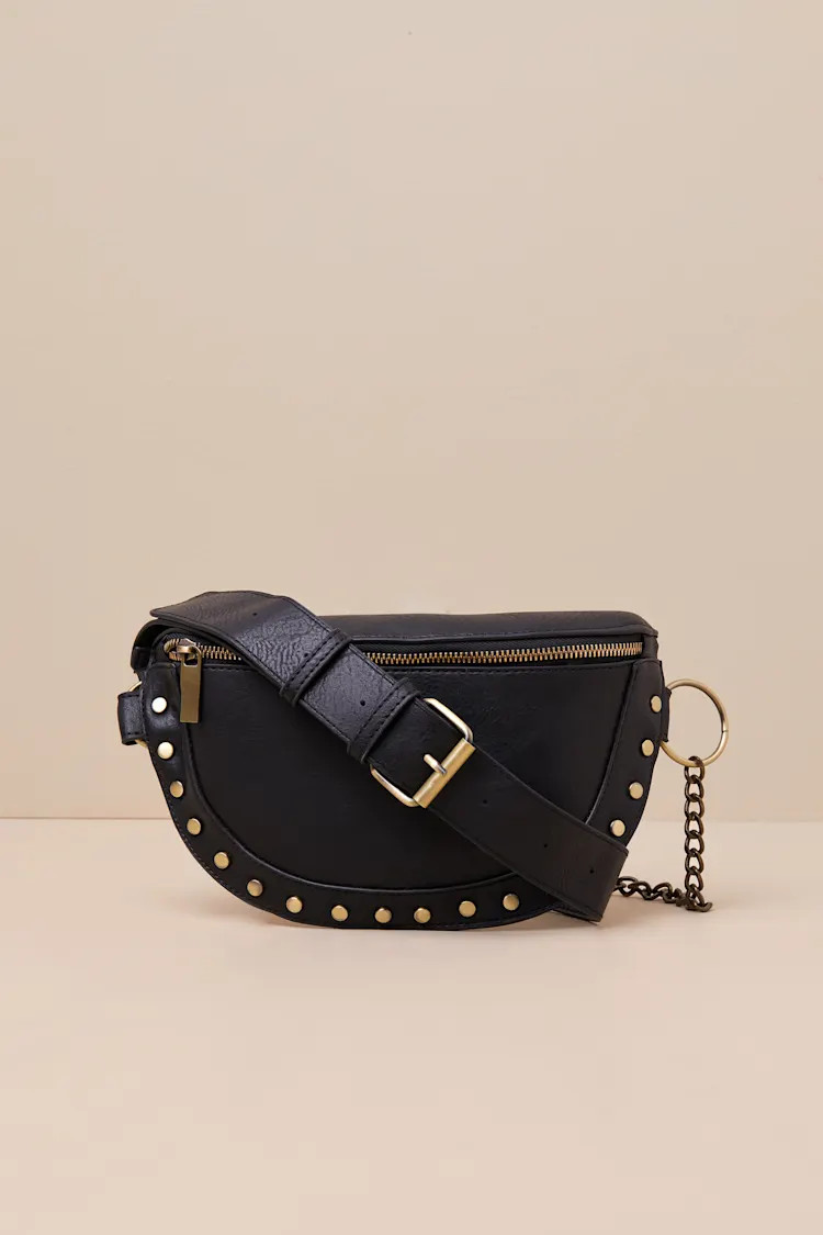 Jeanni Black Studded Crossbody Bag | Lulus