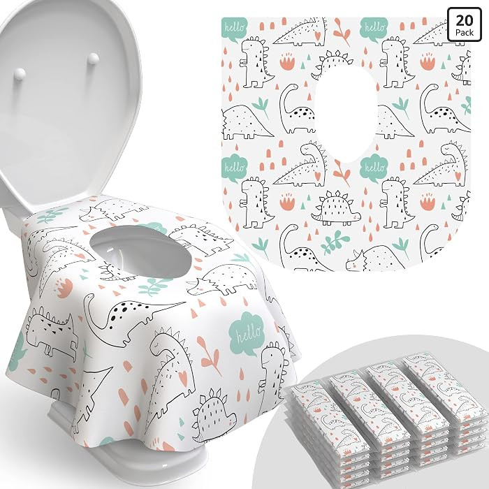 Fundas desechables para asiento de inodoro, paquete de 20, impermeables, ideales para ni\u00f1os ... | Amazon (US)