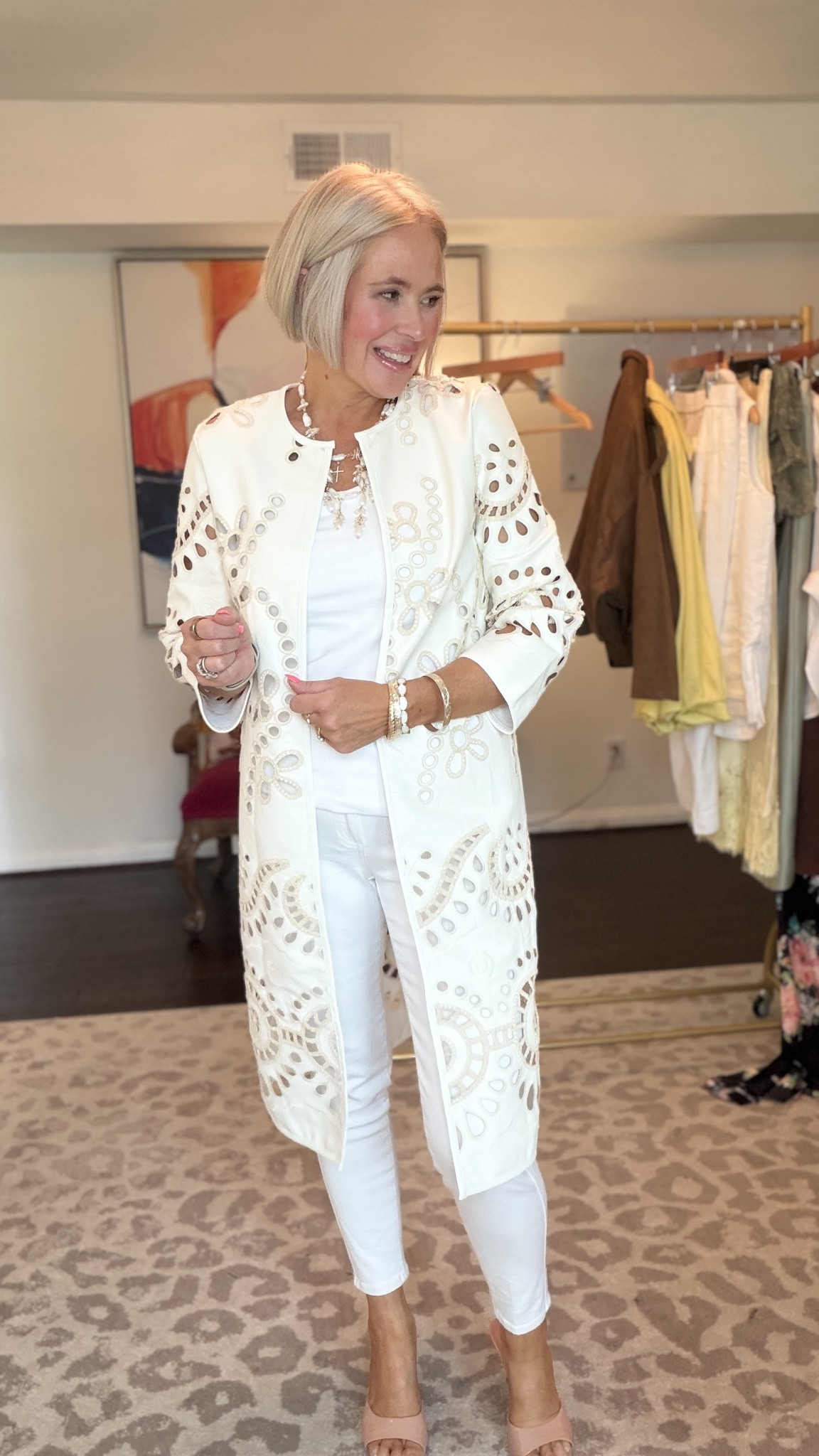 Love this eyelet jacket for spring!! 

women’s fashion, summer fashion, spring fashion, outfit inspo, everyday style, trendy outfits, vacation outfits 

#LTKSeasonal #LTKootd #LTKOver40