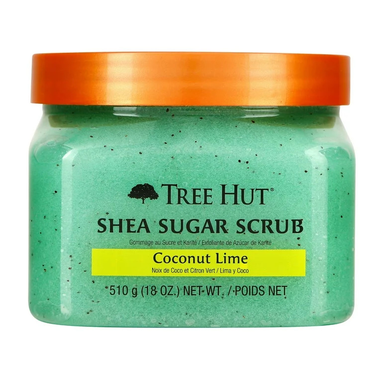 Tree Hut Coconut Lime Shea Sugar Exfoliating and Hydrating Body Scrub, 18 oz. - Walmart.com | Walmart (US)