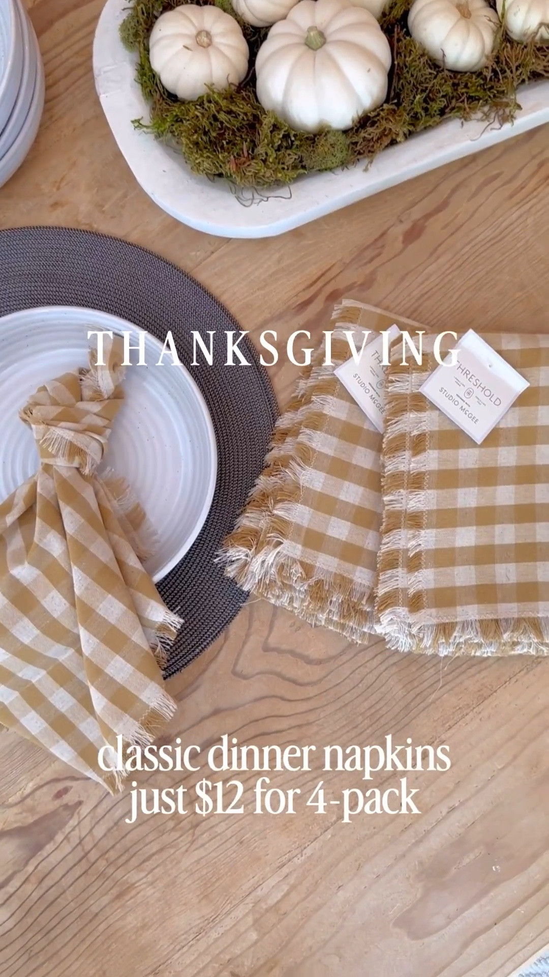 Affordable Dinner Napkins for Your Thanksgiving Table, in a charming cottage core gingham…
#Thanksgiving #Tablescape #ThanksgivingTable #TableTopDecor #ThanksgivingTablescape #DinnerParty #DinnerNapkins #TableLinens #FallTable #jleeinteriors

#LTKFindsUnder50 #LTKHoliday #LTKHome