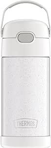 THERMOS FUNTAINER 12 Ounce Stainless Steel Vacuum Insulated Kids Straw Bottle, Glitter White | Amazon (US)