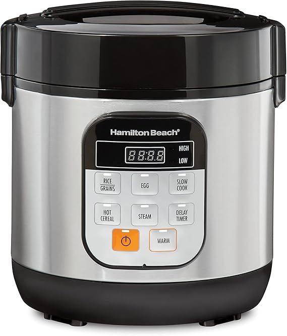Hamilton Beach 37524 Digital Programmable Rice Cooker & Food Steamer, with Slow Cook & Hard-Boile... | Amazon (US)