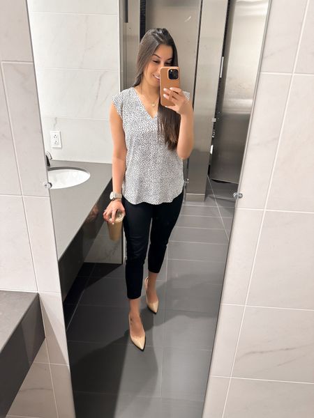 Wednesday work look✨ weather is rainy but warm so had to switch back to breezy blouse today! 🖤 hope you’re all having an amazing week!! ⭐️ blouse is old loft but linked similar looks below 🩷

Petite work outfit, 9-5 outfit, business casual, smart casual, office look, office style, petite office look, petite workwear, petite work pants, petite spring work outfit, petite winter work outfit, gold hoops, amazon jewelry, amazon work outfit, chic work outfit

#LTKworkwear #LTKshoecrush #LTKstyletip