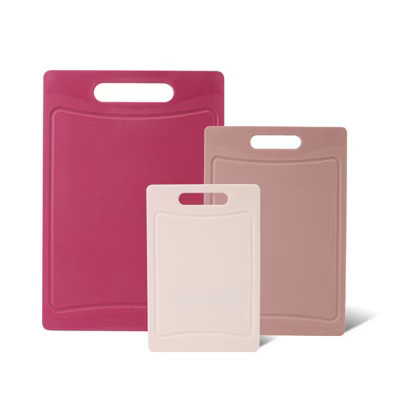 COOK WITH COLOR NON-SLIP CUTTING BOARD SET OF 3 ROSE | Target