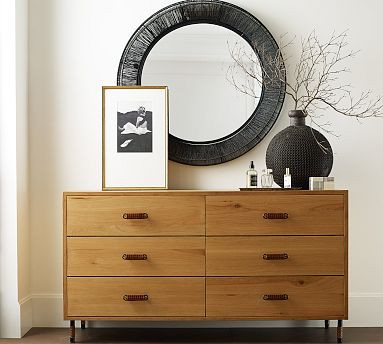 Wren Jute Round Wall Mirror | Pottery Barn (US)