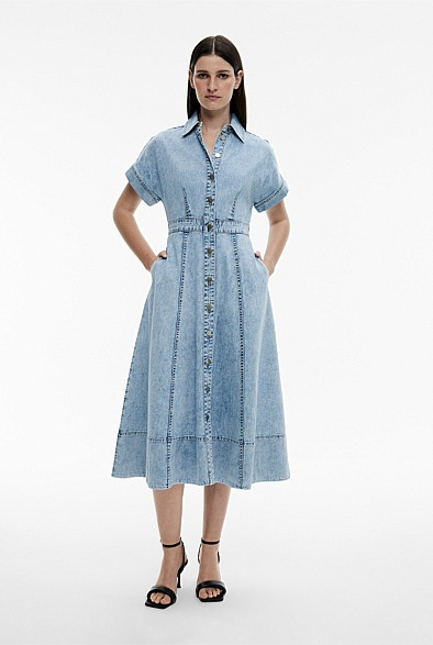 Denim Dolman Midi Dress | Witchery (AU)