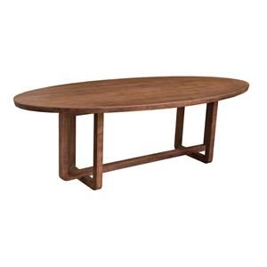 Treasure Trove Arcadia Vinegar Brown Oval Wood Dining Table | Cymax