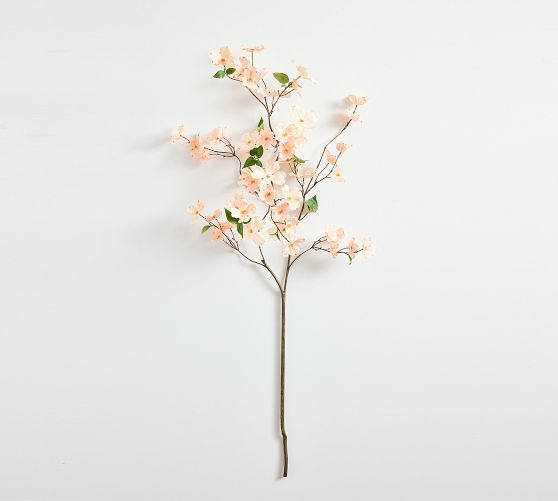 Faux Peach Dogwood Branch | Pottery Barn CA