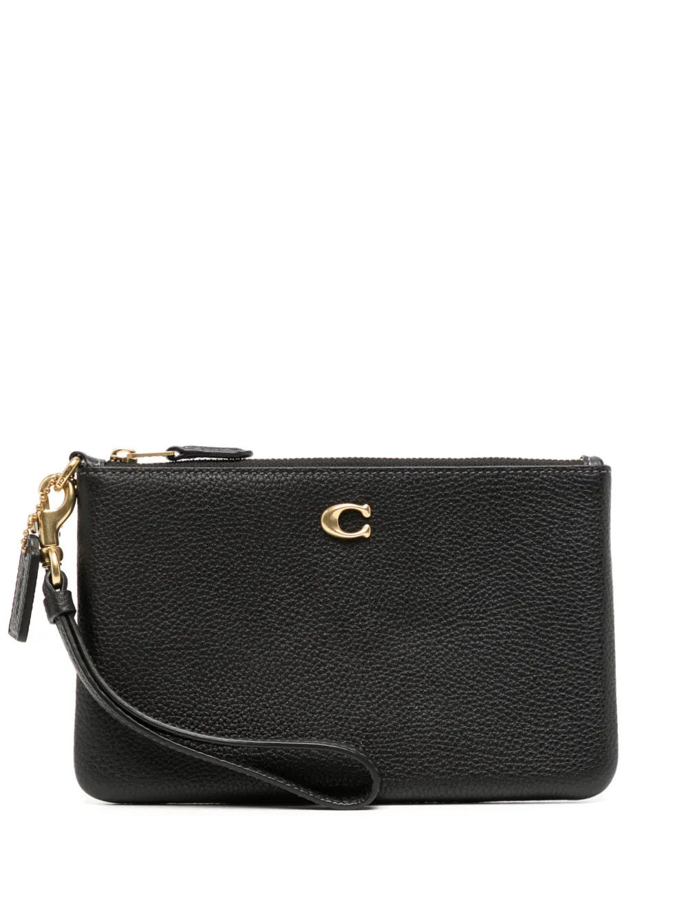 logo-plaque leather wristlet | Farfetch Global