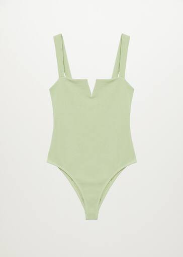 Cut-out textured swimsuit | MANGO (US)